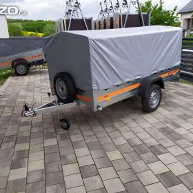 Fotka k inzerátu DOVEZEME, Nový SKLÁPĚCÍ přívěsný vozík 270x130, s plachtou.. / 18077706