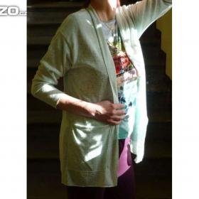 Foto inzerátu Svetřík - kardigan světle zelenkavý / mint, vel. L