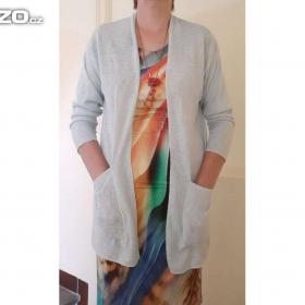 Foto inzerátu Svetřík - kardigan světle zelenkavý / mint, vel. L