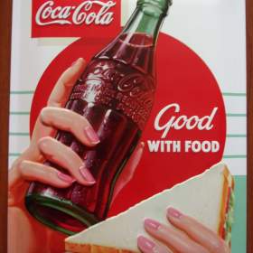 Plechová cedule -  Coca- Cola (Good with Food) / 15764549
