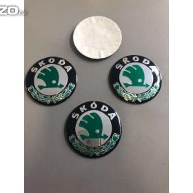 Středové pokličky / samolepky alu kola Škoda 56 mm Staré logo / 15840409