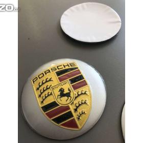 Foto inzerátu Středové pokličky / samolepky alu kola PORSCHE stříbrný 56 mm