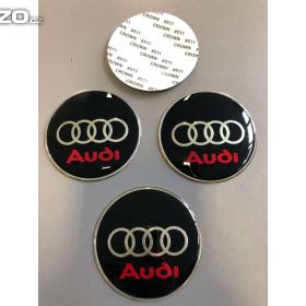 Středové pokličky / samolepky kola AUDI + logo 64mm / 15840437
