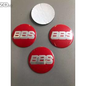 Středové pokličky / samolepky alu kola BBS červené / 15840441