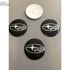 Středové pokličky / samolepky alu kol SUBARU černé / 15840457