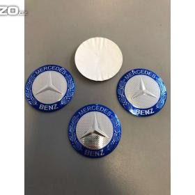 Foto inzerátu Středové pokličky / samolepky alu kola Mercedes modré 56mm