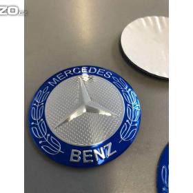 Foto inzerátu Středové pokličky / samolepky alu kola Mercedes modré 56mm