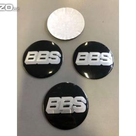 Fotka k inzerátu Středové pokličky / samolepky alu kola BBS černá / stříbrný nápis / 15847620