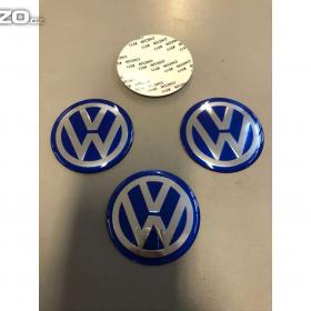 Foto inzerátu 65mm Středové pokličky / samolepky alu kol VW Modré