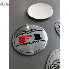 Foto inzerátu Středové pokličky / samolepky alu F1 Racing stříbrné