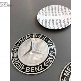 Foto inzerátu Středové pokličky / samolepky alu kola Mercedes černé 64 mm
