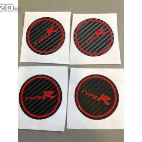 Samolepky alu kola -  TYPE- R červený/carbon / 15842957
