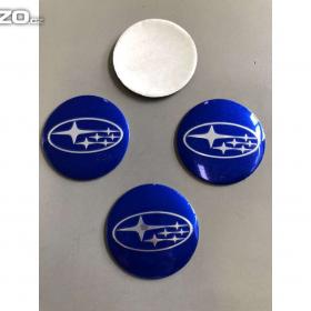 Středové pokličky / samolepky alu kola SUBARU modré / 15842976