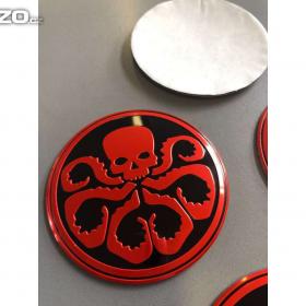 Foto inzerátu Středové pokličky / samolepky alu kola HYDRA červená