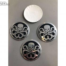 Středové pokličky / samolepky alu kola HYDRA stříbrný / 15843008