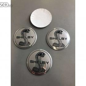 Středové pokličky / samolepky alu SHELBY stříbrné / 15843010