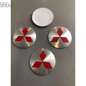 Středové pokličky / samolepky alu MITSUBISHI stříbrný / 15843013