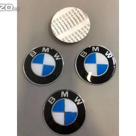 65 Středové pokličky / samolepky alu kola BMW modré / 15843038