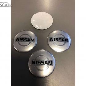 Středové pokličky / samolepky alu kola NISSAN stříbrný / 15845460