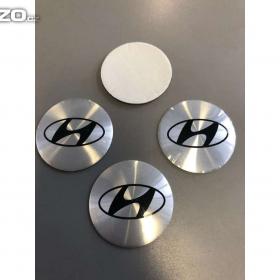 Středové pokličky / samolepky alu kol Hyundai stříbrný / 15845472