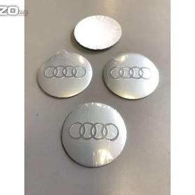 Středové pokličky / samolepky alu kola - AUDI celo stříbrné / 15845504