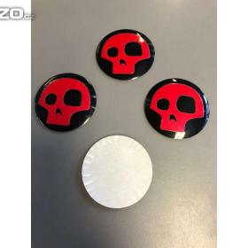 Středové pokličky / samolepky logo LEBKA : červená / 15847593