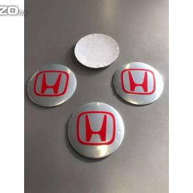Středové pokličky / samolepky alu Honda -  stříbrné / 15847603