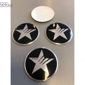 Foto inzerátu Středové pokličky / samolepky alu kol SPEED hvězda stříbrná