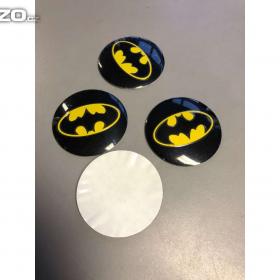 Středové pokličky / samolepky alu kola BATMAN žlutý / 15847626