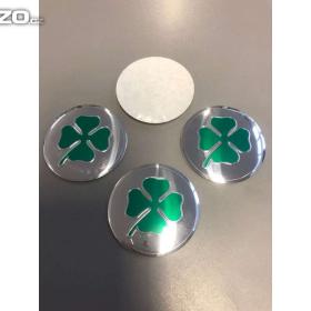 Foto inzerátu Středové pokličky / samolepky alu kola čtyřlístek 1chrom/zelený