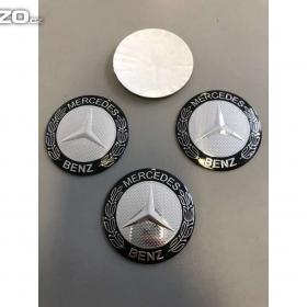 Středové pokličky /samolepky alu kola Mercedes černé 56 / 15847646