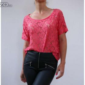 Foto inzerátu Korálové krajkové tričko H&M vel.S