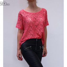 Foto inzerátu Korálové krajkové tričko H&M vel.S