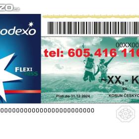 Foto inzerátu Koupím Flexipass, Edenred MULTI, Unišek+, karty, stravenky na jídlo
