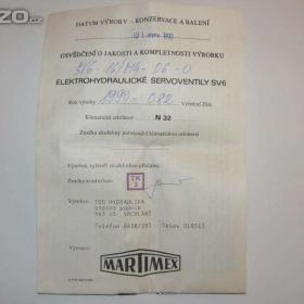 Foto inzerátu SERVOVENTIL elektromagnetický SV6-16 M4-06-0 -  NOVÝ, ČR