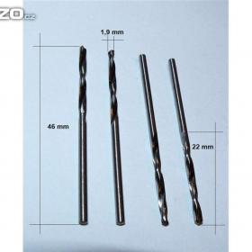 Vrták 1,9 mm s válc. stopkou, šroubovice 12° HSS, PN 2911 / 16327206