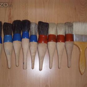 Fotka k inzerátu Štětce profi-  natěračské, přírodní štětina, dřevěná rukojeť / 18142212