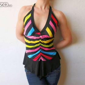 Pestrý pruhovaný top anebo vršek plavek vel.40 / 17353006
