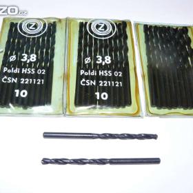 Foto inzerátu Vrták  3,8 mm s válcovou stopkou, HSS, ČSN 221121 (NOVÝ) 