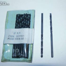 Vrták 2,1 mm s válc. stopkou LEVÝ, HSS, ČSN 221131 (NOVÝ) / 17358846