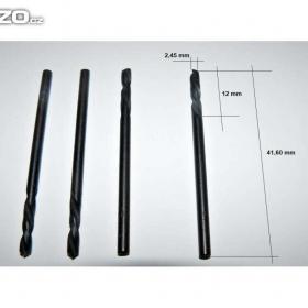 Foto inzerátu Vrták 2,45 mm s vál. stopkou, krátký, levý, HSS, ČSN 221180 