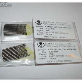 Mikrovrták 1,1 mm se zesílenou válcovou stopkou, ČSN 221191 / 17362074