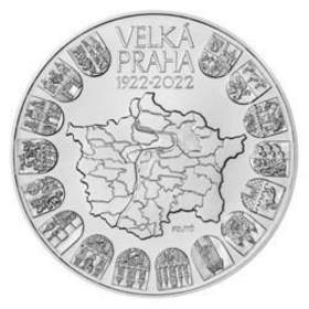 Foto inzerátu 10.000 Kč stříbrná mince ke 100. výročí založení velké Prahy