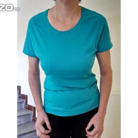 Foto inzerátu Nové dámské tyrkysové fitness funkční tričko - vel. L