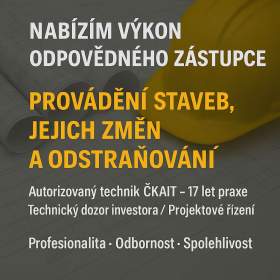 Fotka k inzerátu ODPOVĚDNÝ ZÁSTUPCE PRO PROVÁDĚNÍ STAVEB, JEJICH ZMĚN A ODSTRAŇOVÁNÍ / 13456846