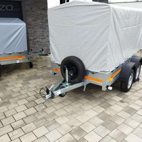 Foto inzerátu Kolečko zdarma,DOVEZEME, SKLÁPĚCÍ,270X130cm,  s plachtou a konstrukcí, rychlost 130km. 