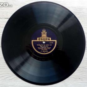 Fotka k inzerátu Jára Kohout – starožitná šelaková gramodeska z roku 1928 / 19057700