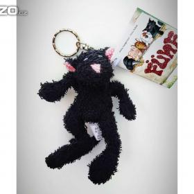 Nový plyšový přívěšek -  klíčenka -  black cat / 17928515