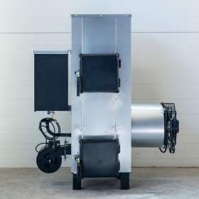 Fotka k inzerátu Ohřívač vzduchu NG20 kW (do 100 m2) na použitý olej+drevo. / 18014946