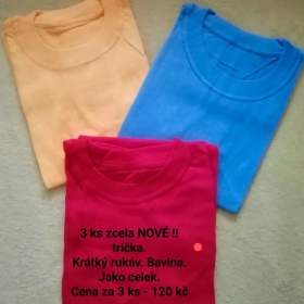 Foto inzerátu Dámské  ODĚVY. Trička, tílka, topy, mikiny, svetry, sukně...Vel. S-M -L . Dobrý stav 